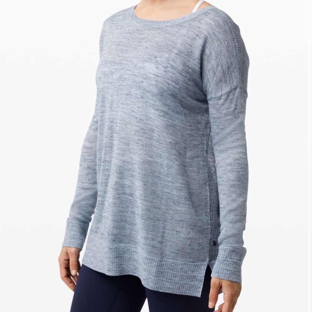 lululemon athletica Women's Blue Crew Neck Sweater